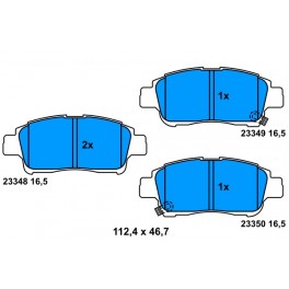 PA281AF SERIE PATTINI TOYOTA YARIS I 99- (ANTERIORE) PA281AF SERIE PATTINI TOYOTA YARIS I 99- (ANTERIORE)