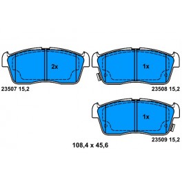 PA809AF SERIE PATTINI DAIHATSU CUORE VIII 1.0 (1KR-FE) 2007- (ANTERIORE) PA809AF SERIE PATTINI DAIHATSU CUORE VIII 1.0 (1KR-FE) 2007- (ANTERIORE)