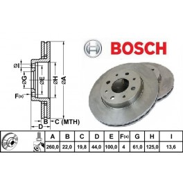 0986479103 DISCO FRENO NISSAN MICRA K12 03- 1.5DCI K9K