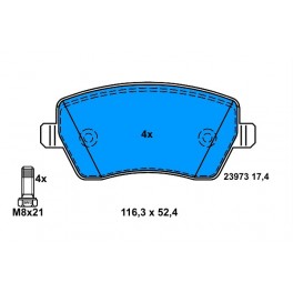 2397301 SERIE PATTINI NISSAN MICRA K12 03- 1.5DCI K9K 2397301 SERIE PATTINI NISSAN MICRA K12 03- 1.5DCI K9K