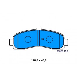 21626 158 04 SERIE PATTINI NISSAN MICRA K11 ANTERIORE 21626 158 04 SERIE PATTINI NISSAN MICRA K11 ANTERIORE