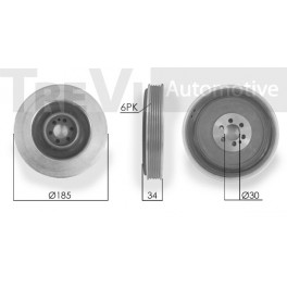 46742884 PULEGGIA SERVIZI ALFA 156 159 166 2.4JTD 46742884 PULEGGIA SERVIZI ALFA 156 159 166 2.4JTD