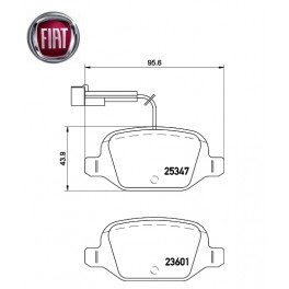 77365754 SERIE PATTINI FIAT 500, 500C ABARTH POSTERIORI 77365754 SERIE PATTINI FIAT 500, 500C ABARTH POSTERIORI