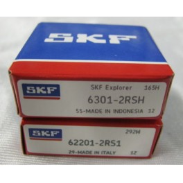 KIT CUSCINETTI DINAMO SKF FIAT 500 126 62201+6301 KIT CUSCINETTI DINAMO SKF FIAT 500 126 62201+6301