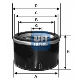 2341500 FILTRO OLIO FIAT SEICENTO 1.1 MPI -2003 2341500 FILTRO OLIO FIAT SEICENTO 1.1 MPI -2003