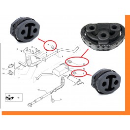 3X SUPPORTO TERMINALE MARMITTA RINFORZATO FIAT 500 (312) PANDA 169 DAL 2003- 3X SUPPORTO TERMINALE MARMITTA RINFORZATO FIAT 500 (312) PANDA 169 DAL 2003-