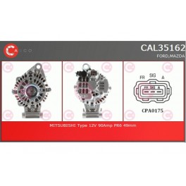 CAL35162GS ALTERNATORE FORD FIESTA V (JH,JD) FUSION (JU) 1.2 1.4 16V CAL35162GS ALTERNATORE FORD FIESTA V (JH,JD) FUSION (JU) 1.2 1.4 16V