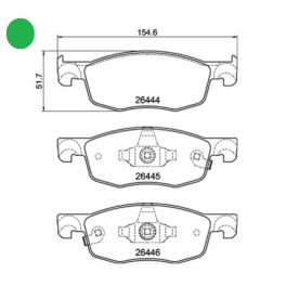 04465-K0010 SERIE PATTINI ANTERIORE TOYOTA YARIS(FRP)  2020- PA-2028AF