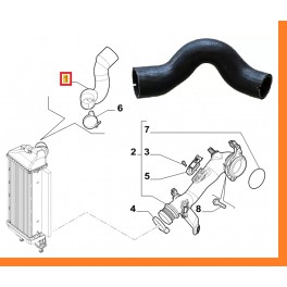 51891353 MANICOTTO ASPIRAZIONE INTERCOOLER FIAT 500-500C-500L-PANDA 0.9 TWINAIR S1235 51891353 MANICOTTO ASPIRAZIONE INTERCOOLER FIAT 500-500C-500L-PANDA 0.9 TWINAIR S1235