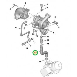 0379 42 TUBO RITORNO OLIO TURBINA PSA P2079 0379 42 TUBO RITORNO OLIO TURBINA PSA P2079