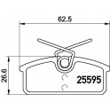 440608195R PATTINI FRENO POSTERIORE RENAULT TWIZI  PP-0705AF