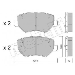 9866880680 SERIE PATTINI FRENO 22-1463-0