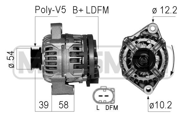 ALTERNATORE SMART 450 85A